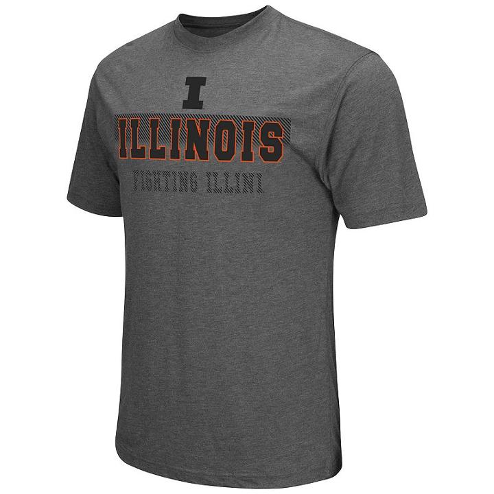 Men's Colosseum Illinois Fighting Illini Prism Tee, Size: Xl, Blue (navy)