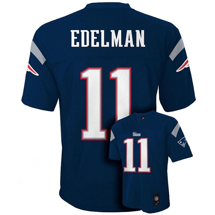 Boys 8-20 New England Patriots Julian Edelman Nfl Replica Jersey, Boy's, Size: M(10-12), Blue (navy)