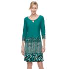 Women's Dana Buchman Keyhole Shift Dress, Size: Xs, Med Green