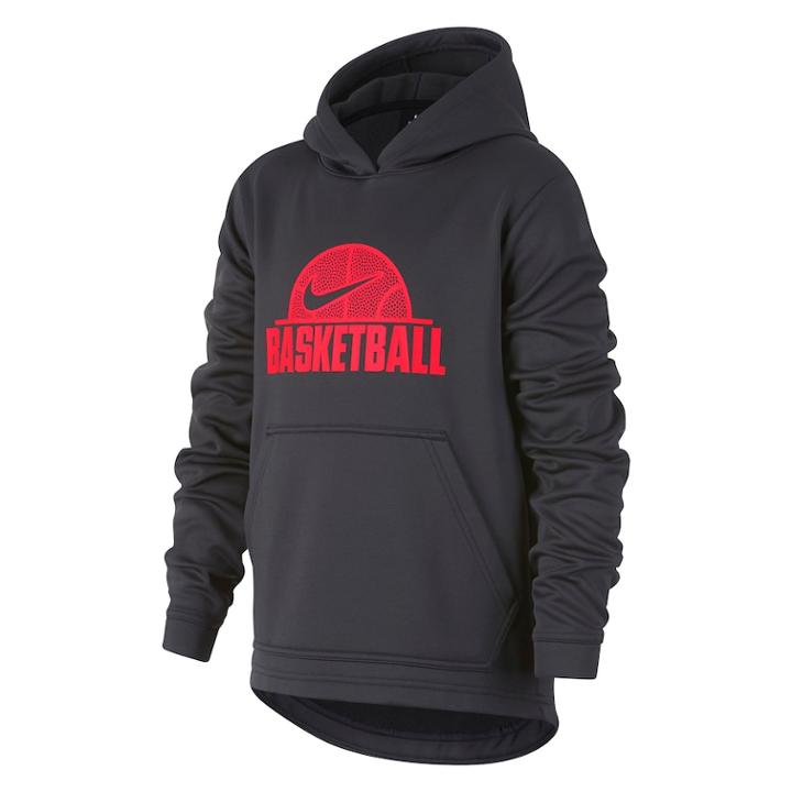 Boys 8-20 Nike Therma Basketball Pullover Hoodie, Size: Medium, Grey