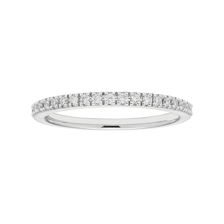 Boston Bay Diamonds 14k White Gold 1/5 Carat T.w. Igl Certified Diamond Wedding Ring, Women's, Size: 5.50