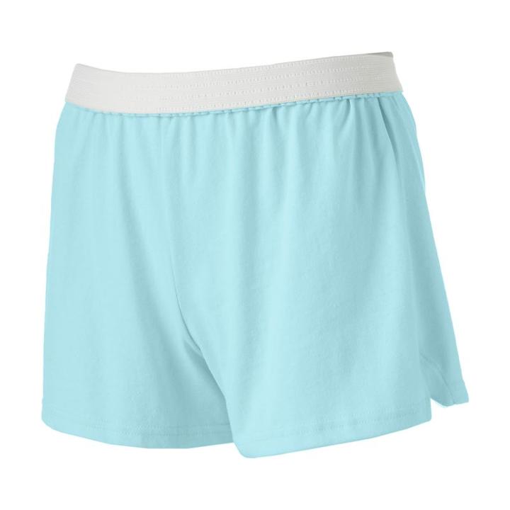 Juniors' Soffe Fold-over Athletic Shorts, Girl's, Size: Large, Light Blue