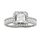 Princess-cut Igl Certified Diamond Frame Engagement Ring In 14k White Gold (2-ct. T.w.), Women's, Size: 8.50