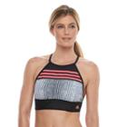 Women's Adidas Get Striped Bikini Crop Top, Size: Small, Pink Other