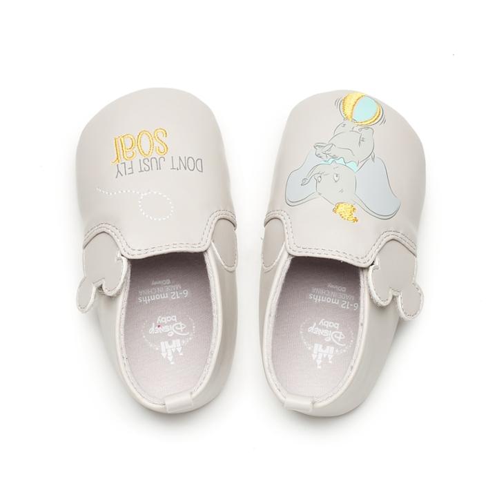 Disney's Dumbo Baby Crib Shoes, Infant Unisex, Size: 18-24 Month, Grey