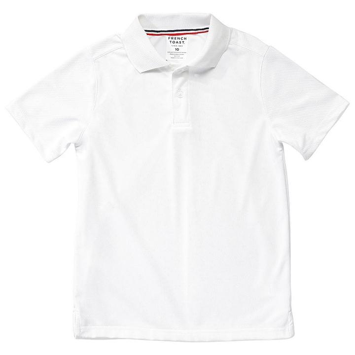 Boys 4-20 French Toast School Uniform Short-sleeve Performance Polo, Boy's, Size: 6-7, White