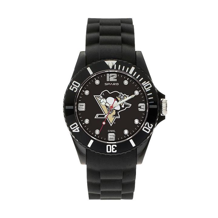 Sparo Men's Spirit Pittsburgh Penguins Watch, Black