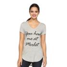 Women's Apt. 9&reg; V-neck Graphic Tee, Size: Xl, Dark Grey