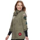 Juniors' Sebby Patch Anorak Jacket, Teens, Size: Small, Dark Green