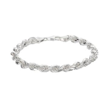 Silver Classics Sterling Silver Rope Chain Bracelet, Women's