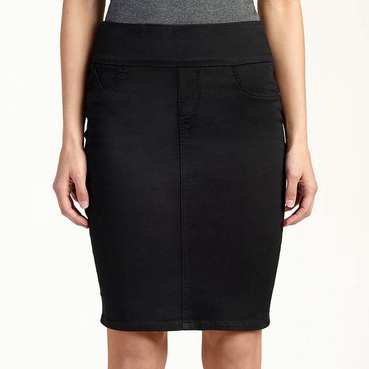 Women's Rock & Republic&reg; Black Jean Skirt, Size: 10, Light Blue
