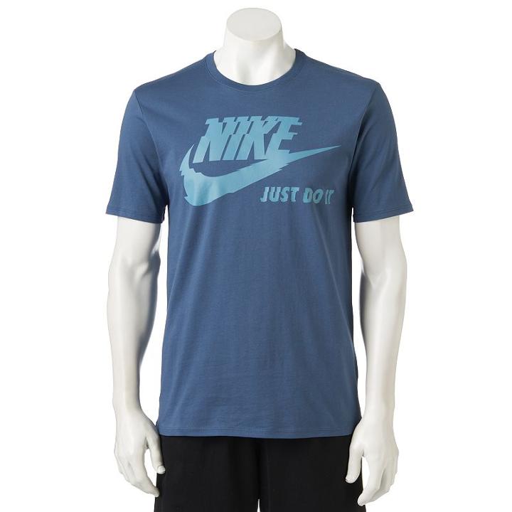 Men's Nike Just Do It Tee, Size: Large, Blue Other