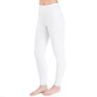 Women's Cuddl Duds Softwear Lace Trim Leggings, Size: Small, White