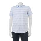 Men's Apt. 9&reg; Slim-fit Patterned Stretch Button-down Shirt, Size: Xlg Slim, Blue