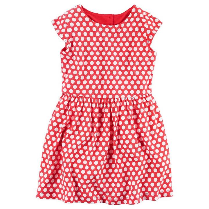 Girls 4-8 Carter's Polka-dot Heart Cut Out Dress, Girl's, Size: 6, Ovrfl Oth