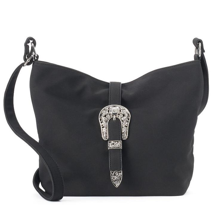 Kiss Me Couture Belted Shoulder Bag, Women's, Black