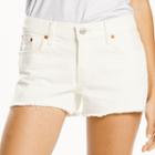 Women's Levi's Frayed Jean Shortie Shorts, Size: 0/24, Natural