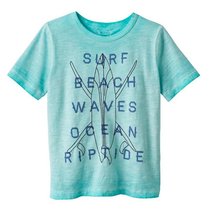 Boys 4-7x Sonoma Goods For Life&trade; Slubbed Graphic Tee, Boy's, Size: 6, Turquoise/blue (turq/aqua)