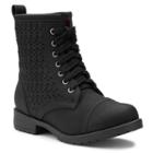 So&reg; Ivy Girls' Combat Boots, Size: 5, Black