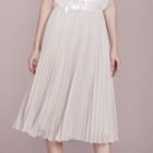 Lc Lauren Conrad Dress Up Shop Collection Pleated Metallic Midi Skirt - Women's, Size: Xxl, Med Grey
