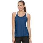 Women's Nike Dri-fit Mesh Racerback Tank Top, Size: Large, Brt Blue