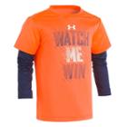 Boys 4-7 Under Armour Watch Me Win Mock-layer Graphic Tee, Size: 6, Orange
