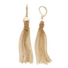 Simply Vera Vera Wang Knotted Tassel Nickel Free Linear Earrings, Women's, Gold