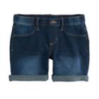 Girls 7-16 & Plus Size So&reg; Rolled Cuff Midi Shorts, Size: 14, Dark Blue