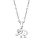 Little Diva Diamonds Kids' Sterling Silver Diamond Accent Elephant Pendant, Girl's, Size: 16, White