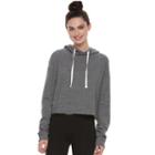 Juniors' So&reg; Solid Cropped Hoodie, Teens, Size: Xs, Dark Grey