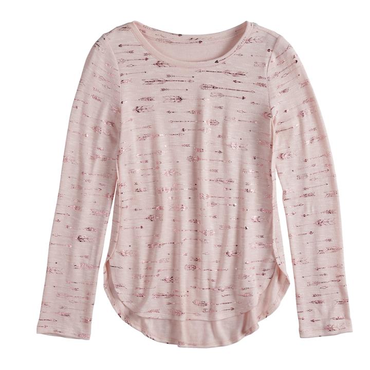 Girls 7-16 & Plus Size Mudd&reg; Graphic Tee, Size: 20 1/2, Light Pink