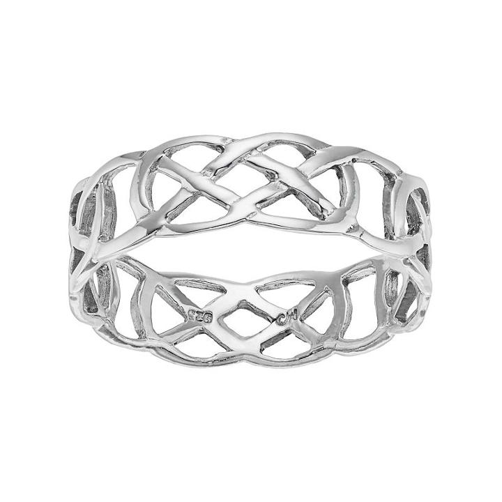Primrose Sterling Silver Celtic Knot Ring, Women's, Size: 7, Grey