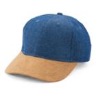 Women's Mudd&reg; Denim & Faux Suede Baseball Hat, Blue