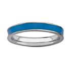Stacks And Stones Sterling Silver Blue Enamel Stack Ring, Women's, Size: 9