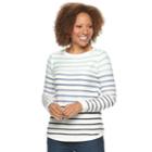 Petite Croft & Barrow&reg; Curved Hem Sweater, Women's, Size: S Petite, Natural
