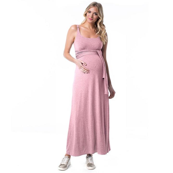 Maternity Pip & Vine By Rosie Pope Maxi Dress, Women's, Size: M-mat, Pink Other