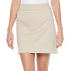 Women's Croft & Barrow Polished Twill Skort, Size: Large, Grey Other