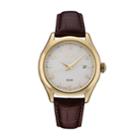 Seiko Men's Leather Solar Dress Watch - Sne492, Size: Large, Brown