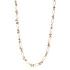 Long Disc Cluster Oval Link Necklace, Women's, Gold