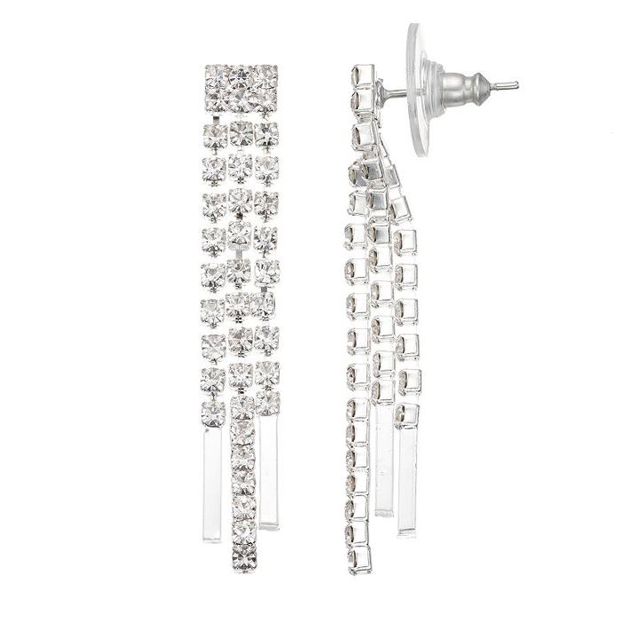 3-row Drop Earrings, Women's, Natural