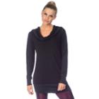 Women's Pl Movement By Pink Lotus Hooded Long Sleeve Tunic, Size: Xl, Black