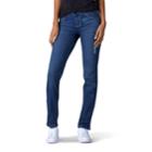 Petite Lee Rebound Pull-on Straight-leg Jeans, Women's, Size: 10p-short, Dark Blue