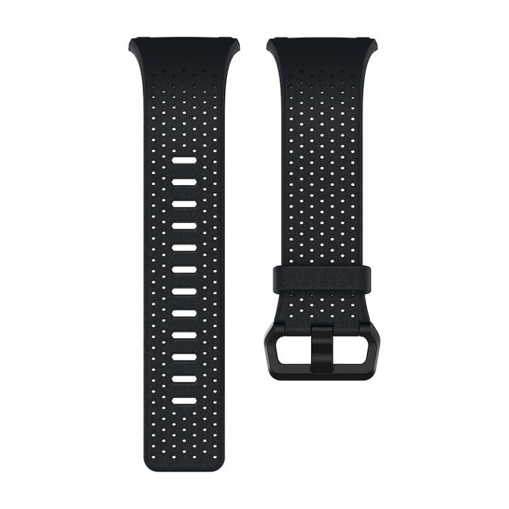 Fitbit Ionic Leather Band, Size: Large, Dark Blue