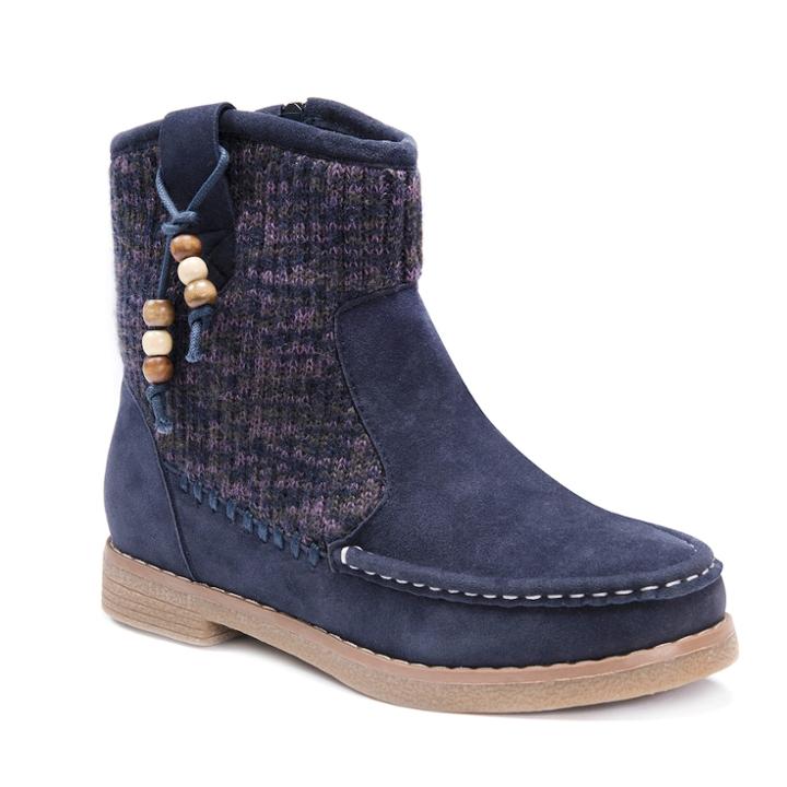 Muk Luks Kellie Women's Water-resistant Ankle Boots, Size: 7, Blue (navy)