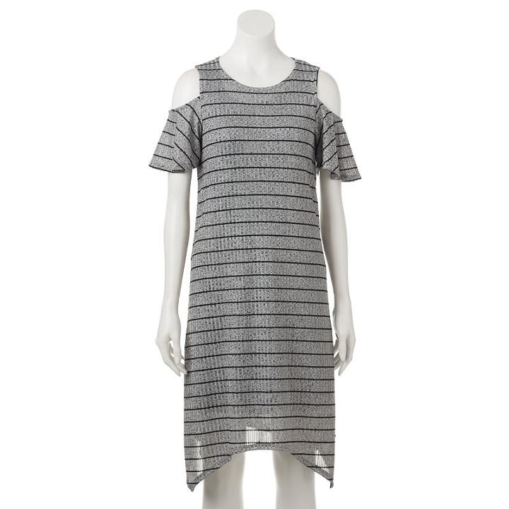 Women's Apt. 9&reg; Cold-shoulder Dress, Size: Large, Grey