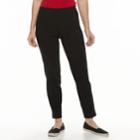 Women's Croft & Barrow&reg; Polished Pull-on Ankle Pants, Size: 6, Black