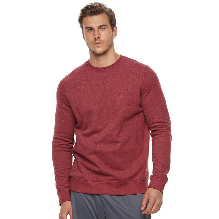 Big & Tall Tek Gear&reg; Fleece Crewneck Tee, Men's, Size: 3xl Tall, Red