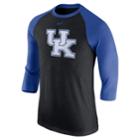 Men's Nike Kentucky Wildcats Tri-blend Raglan Tee, Size: Medium, Dark Grey