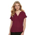 Women's Apt. 9&reg; Dolman Crepe Blouse, Size: Medium, Dark Red