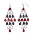 Red, White & Blue Teardrop Kite Earrings, Women's, Multicolor